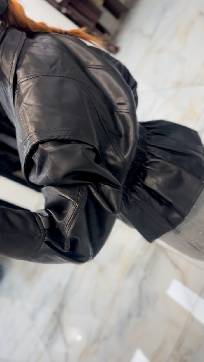 LEATHER STYLE BOMBER - Image 3