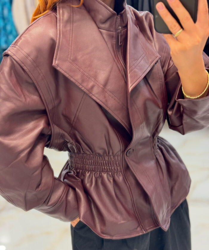 LEATHER STYLE BOMBER - Image 5