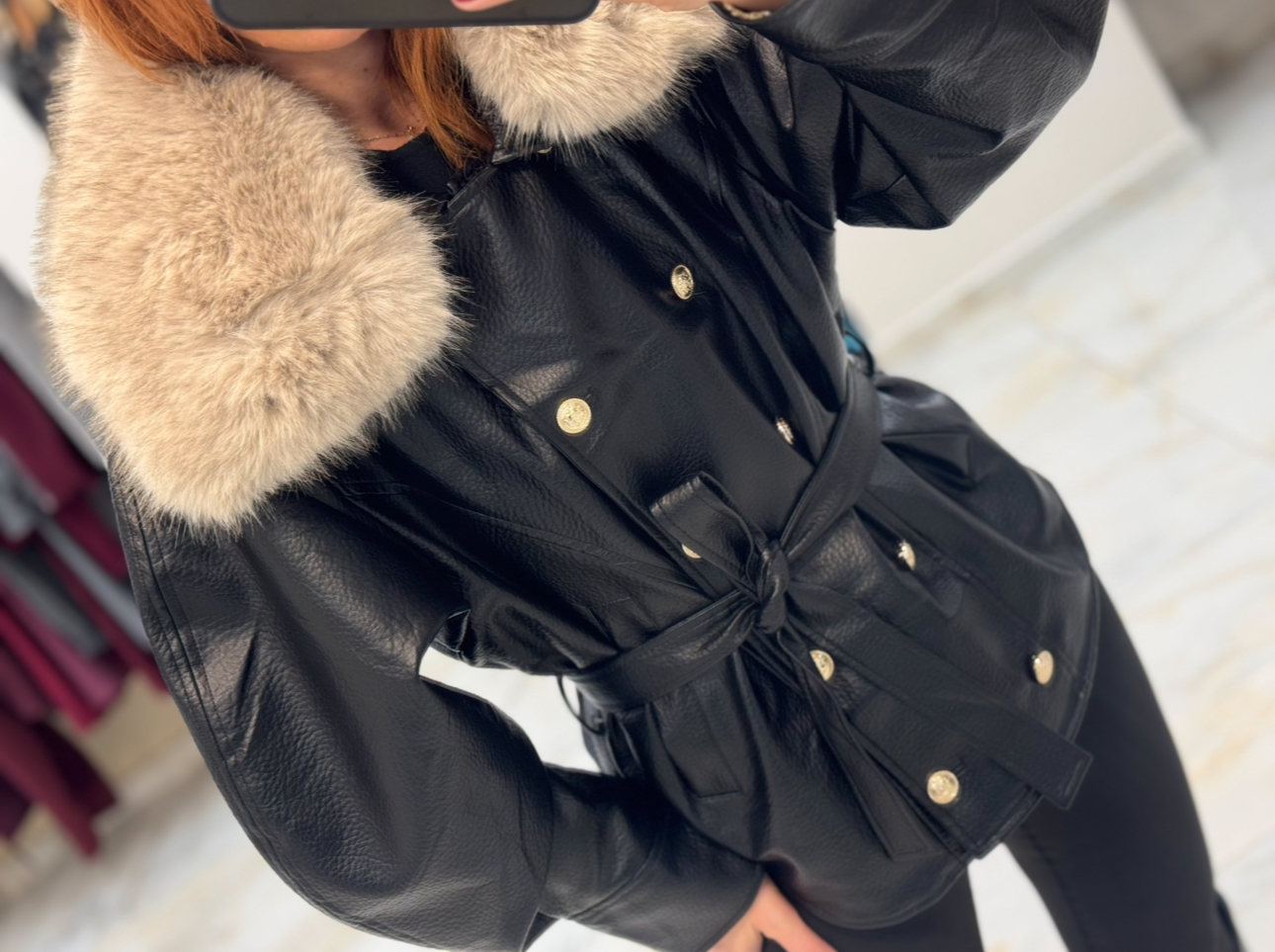 IMG_9360 LOVANA ECO LEATHER JACKET - Image 1