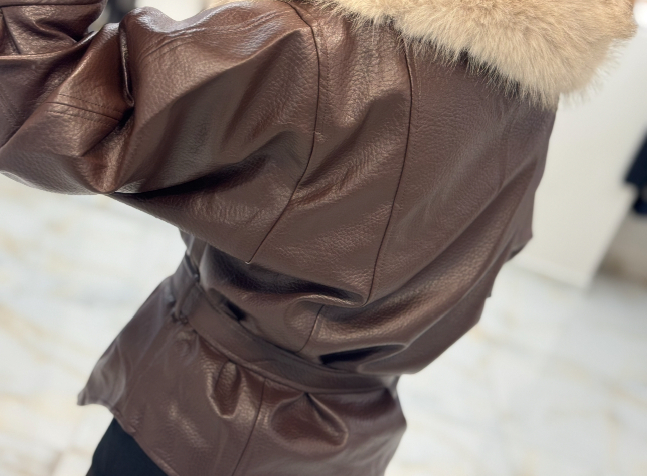 IMG_9364 LOVANA ECO LEATHER JACKET - Image 2