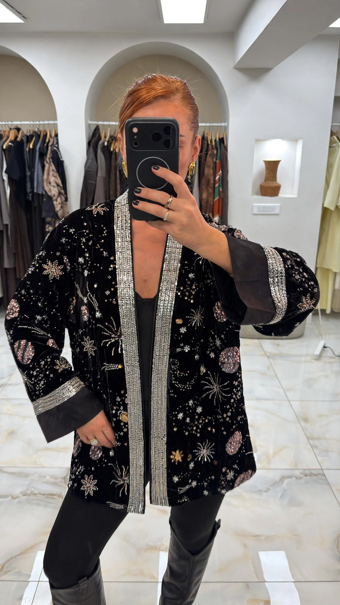 VELOUR ASTER KIMONO